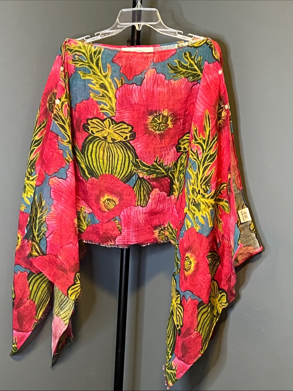 A Rare Bird “Prickly Pear" Throw-On Poncho